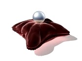 3322564-beautiful-white-pearl-on-red-pillow--3d-illustration
